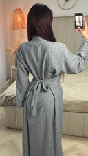2pcs Linnenlook Set Button Tie Belt Kimono + Underdress