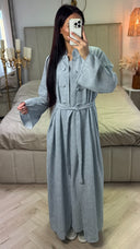 2pcs Linnenlook Set Button Tie Belt Kimono + Underdress