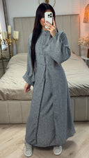 2pcs Linnenlook Set Button Tie Belt Kimono + Underdress