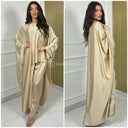 2pcs Satin Set Fur Detail