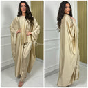 2pcs Satin Set Fur Detail
