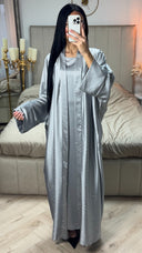 2pcs Set Glitter Kimono + Inside Tie Belt Underdress