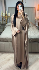 2pcs Set Glitter Kimono + Inside Tie Belt Underdress