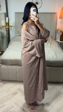 2pcs Set Kimono + Dress Oversized Strass Abaya