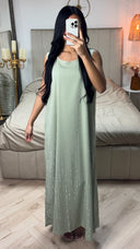 2pcs Set Kimono + Dress Oversized Strass Abaya