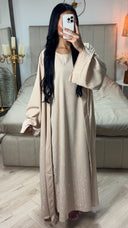 2pcs Set Kimono + Dress Oversized Strass Abaya