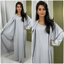 2pcs Set Kimono + Dress Premium Stripe 3D Material
