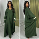 2pcs Set Kimono + Dress Premium Stripe 3D Material