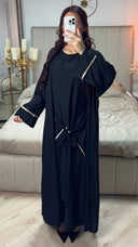 2pcs Set Kimono + Tie Belt Underdress Golden Details