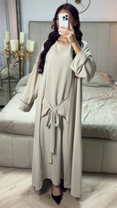 2pcs Set Kimono + Tie Belt Underdress Golden Details