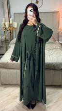 2pcs Set Kimono + Tie Belt Underdress Golden Details