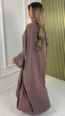 2pcs Set Kimono + Underdress Diamond Sleeve Detail