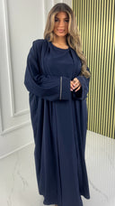 2pcs Set Kimono + Underdress Diamond Sleeve Detail