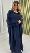 Abaya Two-Piece Set met Kimono en Onderjurk