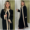 2pcs Set Sleeveless Dress + Mulitcolor Front Split Dress