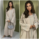 2pcs Silver Detail Kimono+Dress Oversized Made In Italy