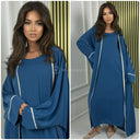 2pcs Silver Detail Kimono+Dress Oversized Made In Italy