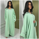 2pcs Silver Detail Kimono+Dress Oversized Made In Italy