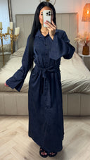 Satijnlook Maxi Jurk met Ceintuur
