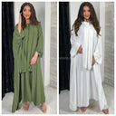 Headscarf Dress 3psc Kimono+Dress+Scarf Heavyweigth Quality