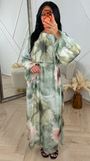 Maxi Jurk met Bloemenprint en Vaste Binnenjurk