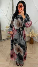 Maxi Jurk met Bloemenprint en Vaste Binnenjurk