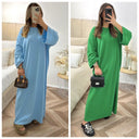 Oversized Basic Maxi Dress Terry Cotton Premium Quality