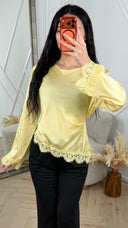 Satijnen Top met Kantafwerking