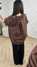 Oversized Blouse met Geïntegreerde Rib Top