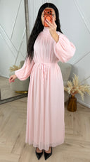 Chiffon Maxi Jurk met Strikdetail op de Rug