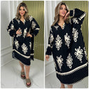 V Neck Print Dress