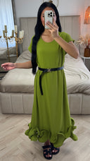 Maxi Jurk met Ruffle Zoom