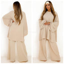 Loose Fit Elegant Wide Leg Set