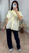 Oversized Blouse met Geïntegreerde Rib Top