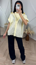 Oversized Blouse met Geïntegreerde Rib Top