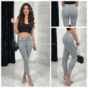 2023 Premium Quality Stretch Grey Ripped Jeans AY8019