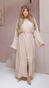 786 | Chester Detail Abaya + Tie Belt + Scarf