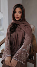 786 | Chester Detail Abaya + Tie Belt + Scarf