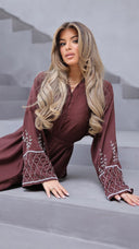 786 | Chester Detail Abaya + Tie Belt + Scarf