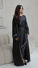 786 | Kimono Diamond Detail + Tie Belt Dress + Scarf