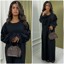Ruffle Sleeve Basic Oversized Maxi Dress