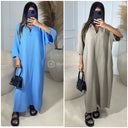 Super Soft Cheesecloth Collar Dress