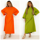 Oversized Basic Maxi Dress Terry Cotton Premium Quality