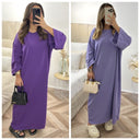 Oversized Basic Maxi Dress Terry Cotton Premium Quality