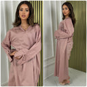 V Neck Collar Oversized Maxi Slit Tie Sleeve Detail