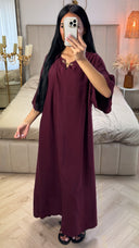 Maxi Jurk met Gouden Kettingdetail – Viscoseblend