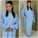 Normal Size Ruffle Sleeve Basic Dress