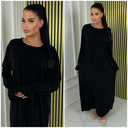 Normal Size Ruffle Sleeve Basic Dress