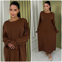 Normal Size Ruffle Sleeve Basic Dress