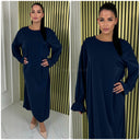 Normal Size Ruffle Sleeve Basic Dress
